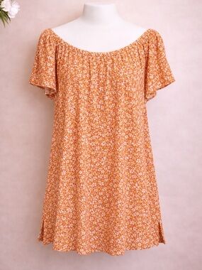 Wonderly Size Large Floral MIDI Dress With Pockets